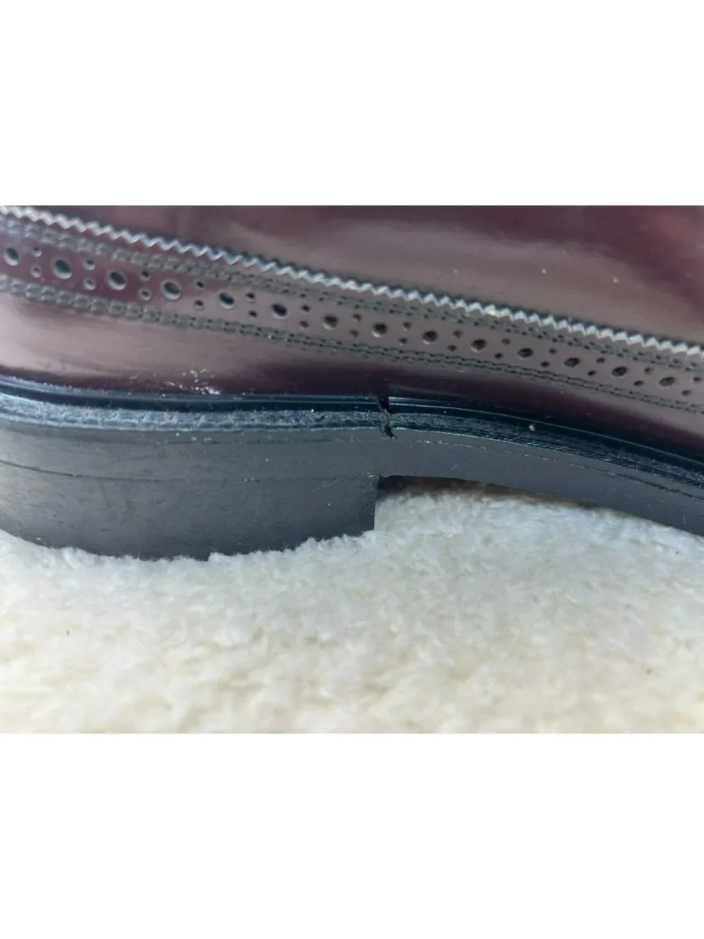 Dexter Mens Wingtip Oxford Dress Shoes Burgundy Leather Size 9.5C
